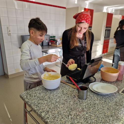 Gemeinsames Kochen - Waffeln